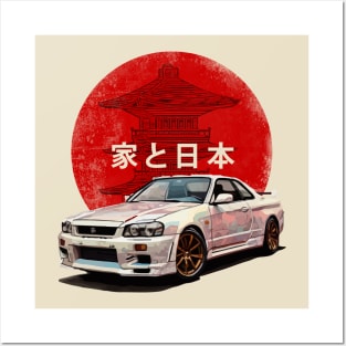 JDM Nippon Nissan Skyline GT-R Posters and Art